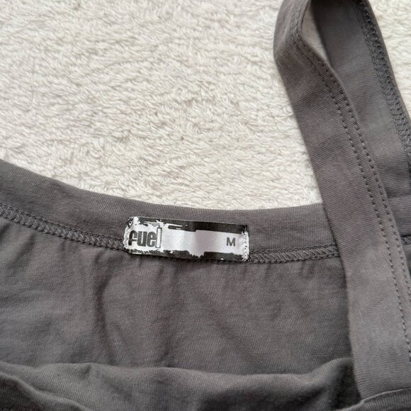 Grey One-Shoulder Graphic Print Top - Picture 2 of 2